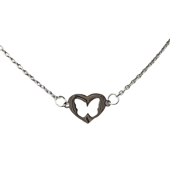 Mother Daughter Butterfly Duo Necklaces Silver Stainless Steel - Picture 4 of 8